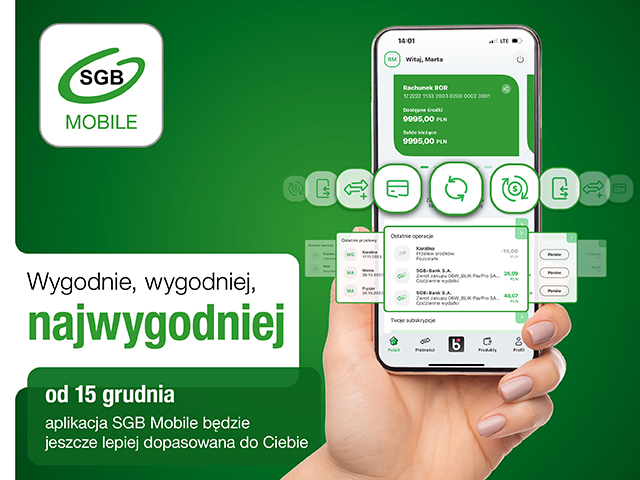 Zmiany w aplikacji SGB Mobile